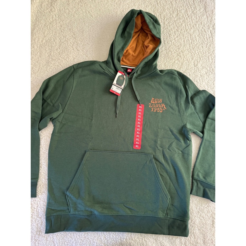 Quiksilver Graphic Pullover Hoodie Mens XL Green New With Tags QSM35H0175S